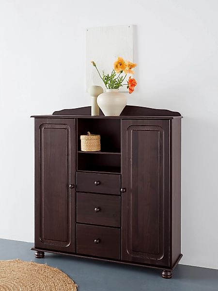 Home affaire Highboard "Mette", Stauraumschrank mit 3 Schubladen und verste günstig online kaufen