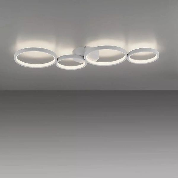 LED Deckenleuchte Kiringe in Weiß 4x 6,5W 1660lm günstig online kaufen