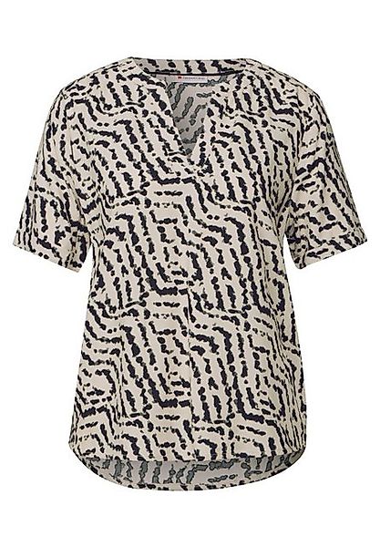 STREET ONE Kurzarmbluse STREET ONE / Da. Bluse / LTD QR Splitneck blouse w günstig online kaufen