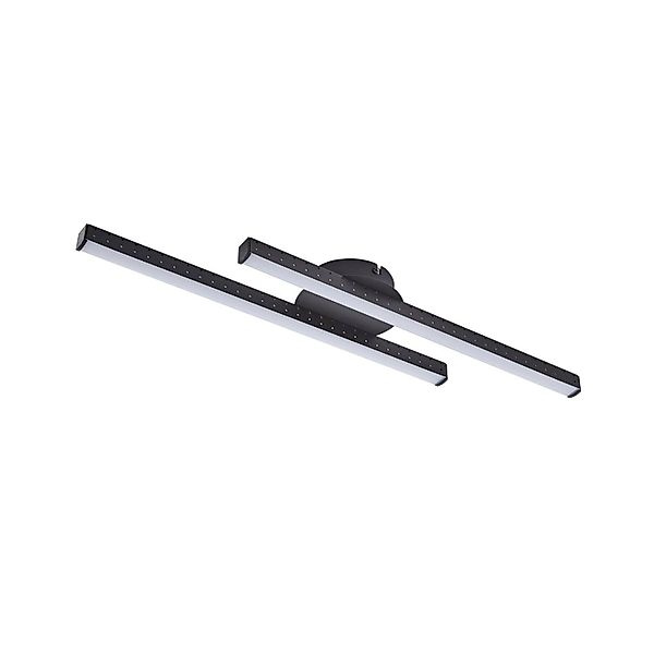 Lindby LED Deckenleuchte Aurendor 10018688 Modern in Schwarz aus Aluminium günstig online kaufen