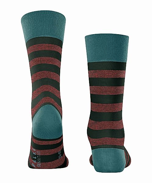 FALKE Sensitive Mapped Line Herren Socken, 43-46, Grün, Streifen, Baumwolle günstig online kaufen