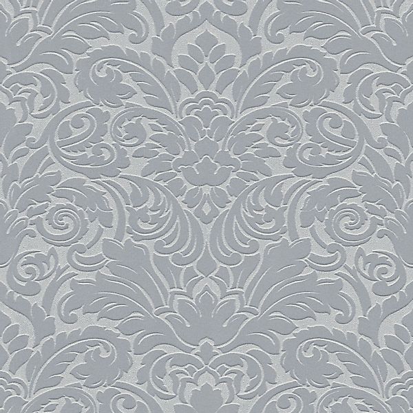 Bricoflor Elegante Barock Tapete Samt Vliestapete mit Flock Ornament in Cre günstig online kaufen