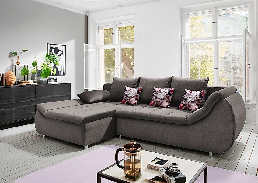 INOSIGN Ecksofa »Imola elegant und modern, aktuelle Steppung im Sitz, beque günstig online kaufen