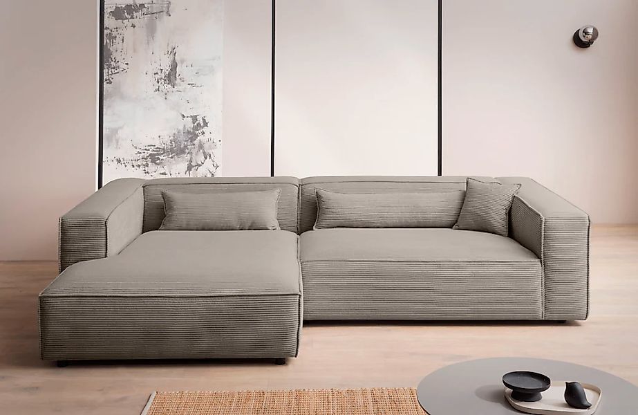 LeGer Home by Lena Gercke Ecksofa "PIARA XXL, Big-Sofa, Cord, Leinenoptik o günstig online kaufen