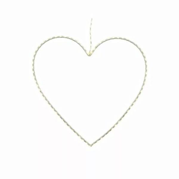 MARELIDA LED Herz Metallherz Hängedeko Außen beleuchtet D: 58cm weiß  Erwac günstig online kaufen