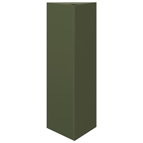 vidaXL Blumentopf Pflanzkübel Olivgrün Dreieckig 30x26x75 günstig online kaufen