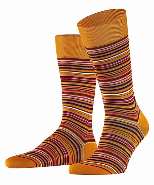 FALKE Microblock Herren Socken, 45-46, Orange, Streifen, Baumwolle, 14041-8 günstig online kaufen