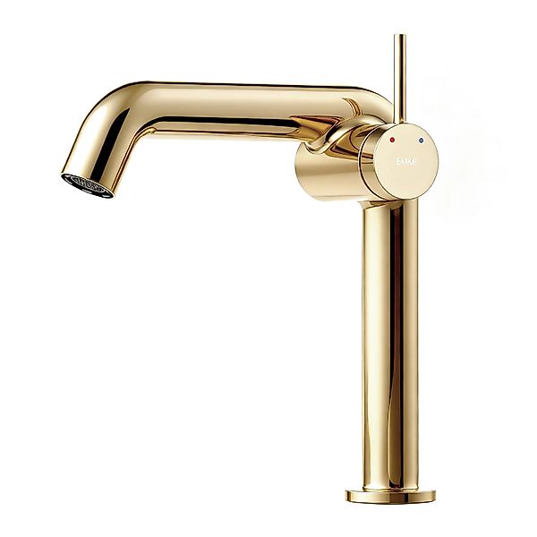 Emke Wasserhahn Bad 222 x 200 x 76 mm Champagnergold Wasserhahn Waschtischa günstig online kaufen