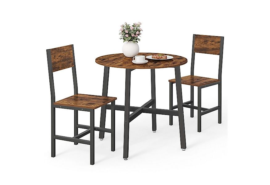 VASAGLE Essgruppe, Esstisch + zwei Stühle, vielfältige Kombinationsmöglichk günstig online kaufen