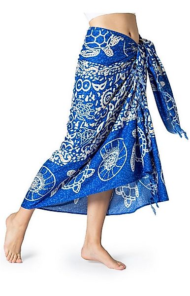 PANASIAM Pareo Sarong im Meeres-Design Strandtuch Lunghi Wickelrock aus 100 günstig online kaufen