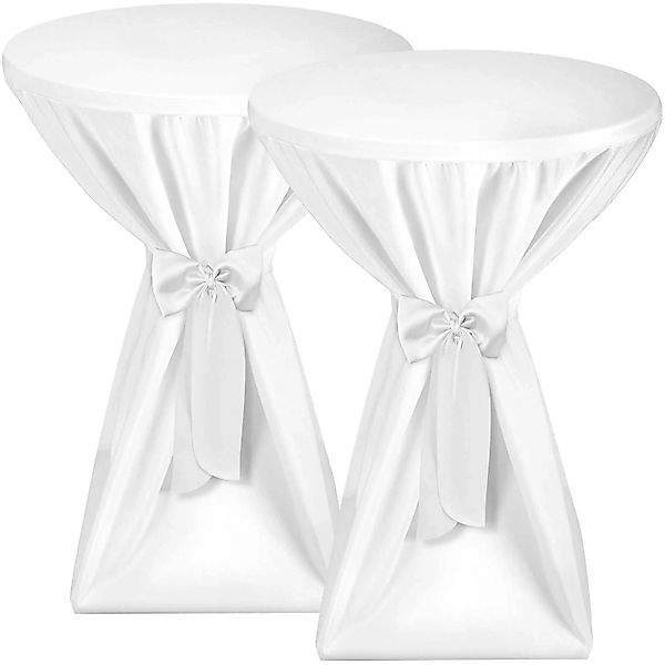 Beautissu Premium Stehtischhusse Ø 60cm Weiß 2tlg günstig online kaufen