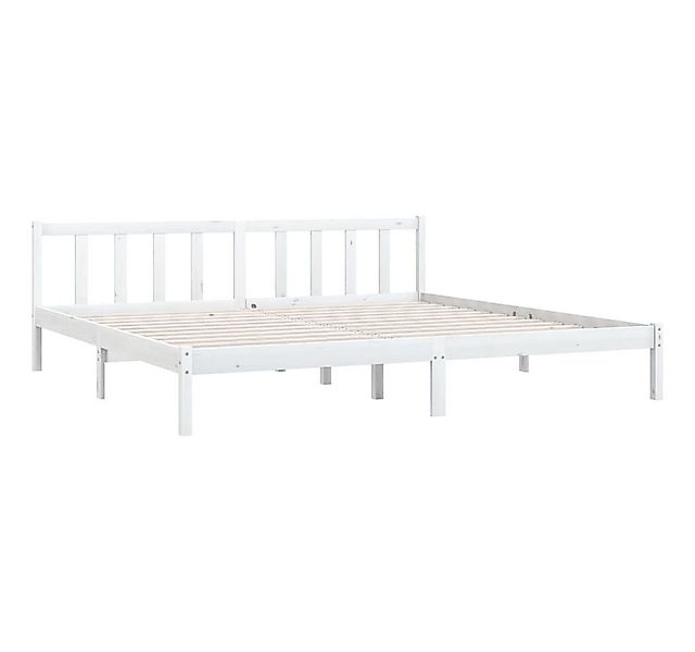 furnicato Bettgestell Massivholzbett Weiß Kiefer 200x200 cm (1-tlg) günstig online kaufen