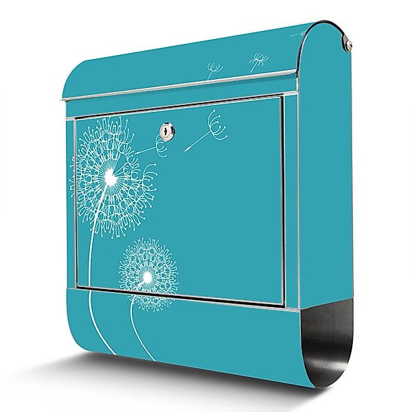 Banjado Briefkasten Edelstahl 38x43x12.5cm Rostfrei Mit Zeitungsfach Mit Mo günstig online kaufen