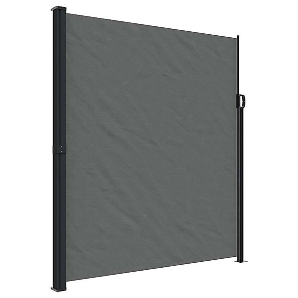 furnicato Seitenmarkise Ausziehbar Anthrazit 220x500 cm günstig online kaufen
