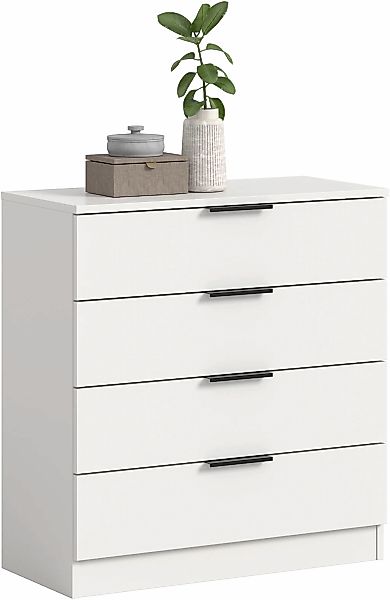 Home affaire Kommode "SKARDE, Breite 74 cm, 4 Schubkästen, viel Stauraum" i günstig online kaufen