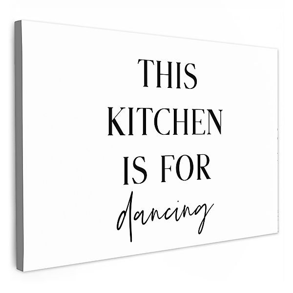 OneMillionCanvasses® Leinwandbild Zitat - 'This kitchen günstig online kaufen