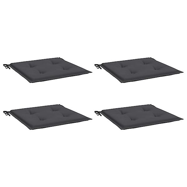 vidaXL Sitzauflage Gartenstuhl-Kissen 4 Stk. Anthrazit günstig online kaufen