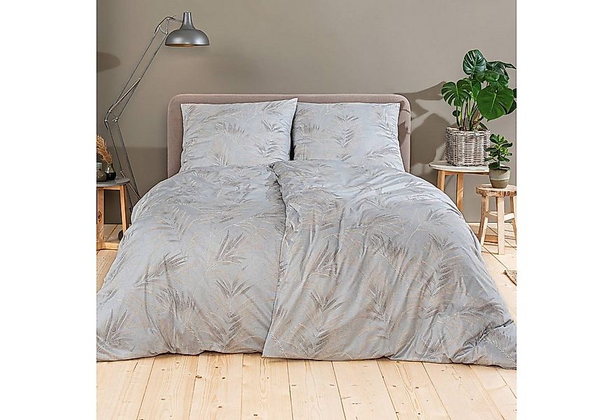 Estella Bettwäsche Estella Mako Jersey Bettwäsche 135x200 Keno natur Farn B günstig online kaufen