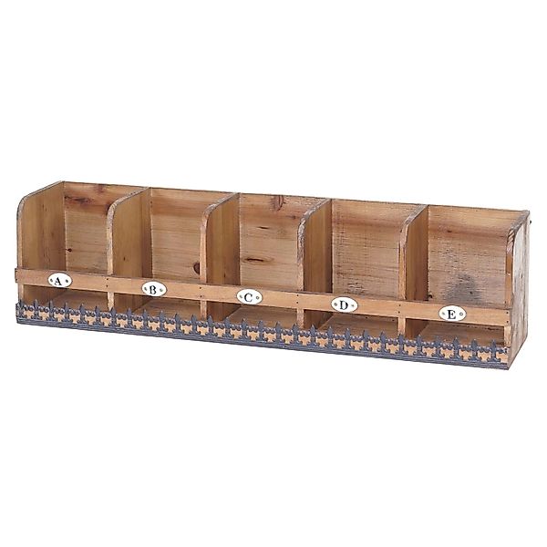 BERLINLODGE Wandregal HxBxT 71x18x16cm Tanne Holz Massiv Vintage Shabby-Loo günstig online kaufen