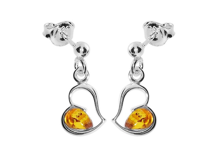 OSTSEE-SCHMUCK Paar Ohrhänger Ostsee-Schmuck Ohrhänger Herz Ohrhänger Herz günstig online kaufen