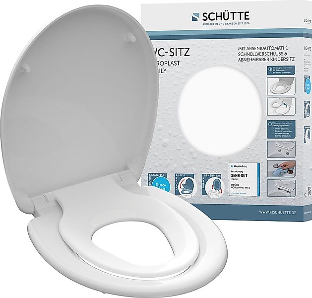 Schütte WC-Sitz FAMILY WHITE, Duroplast, Absenkautomatik, günstig online kaufen