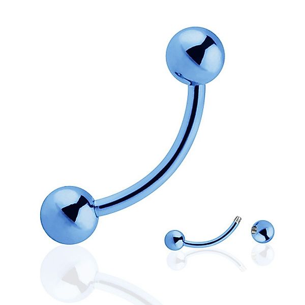 Taffstyle Augenbrauenpiercing Augenbrauenpiercing Piercing Banane Blau günstig online kaufen