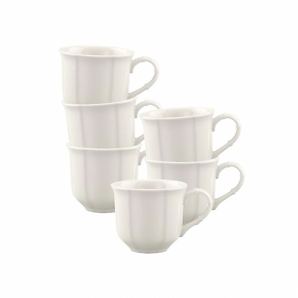 Villeroy & Boch Espressotasse "Espressotassen Manoir 80 ml 6er Set weiß" günstig online kaufen