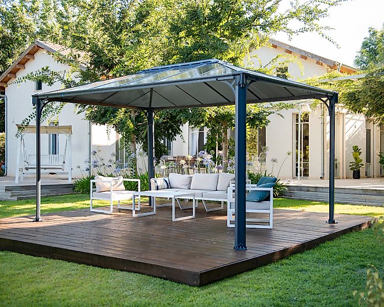 Canopia Gartenpavillon Martinique 3 x 4.3 Anthrazit günstig online kaufen