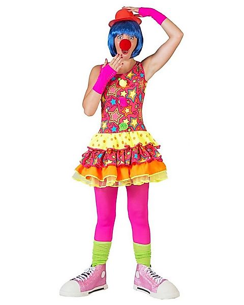 Funny Fashion Clown-Kostüm Clown Miley Kostüm für Damen - Buntes Zirkus Kle günstig online kaufen