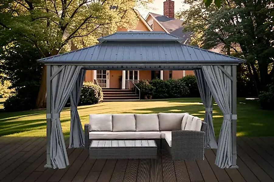 KONIFERA Pavillon »Thasos« mit Doppeldach, in BxT: 300x300 cm und 400x300 c günstig online kaufen