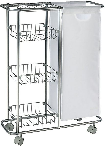 WENKO Ausziehwäschekorb Modell Slim, schmaler Rollwagen, ideal für Nischen, günstig online kaufen