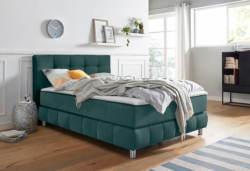 Home affaire Boxspringbett "Salo" incl. Topper, 6 Breiten, 2 Härtegrade, TF günstig online kaufen
