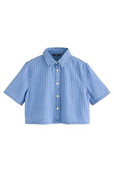 Next Jeanshemd Kurzärmeliges Jeanshemd aus 100 % günstig online kaufen