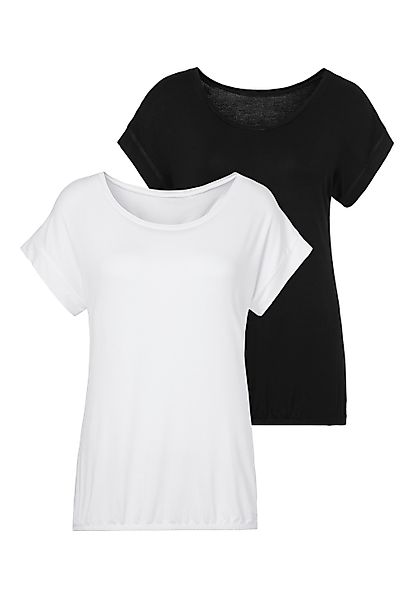 Vivance Kurzarmshirt mit Gummizug im Bund günstig online kaufen