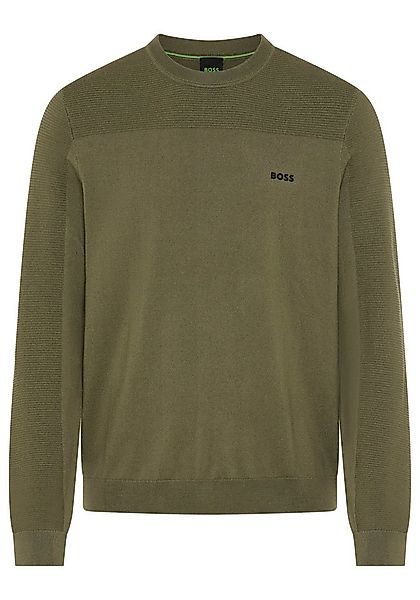 BOSS GREEN Strickpullover KN Momentum-X CN Rundhalsausschnitt, Regular Fit, günstig online kaufen