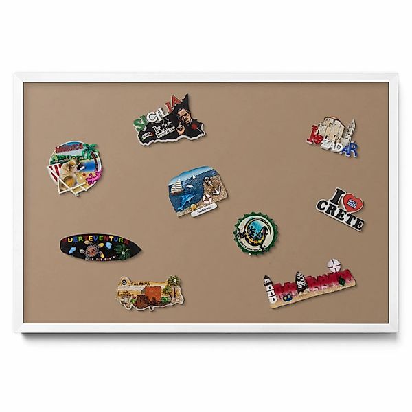 Tulup Magnettafel Magnetboard für die Wand mit Motiv Farbe Hellbraun 60x40 günstig online kaufen