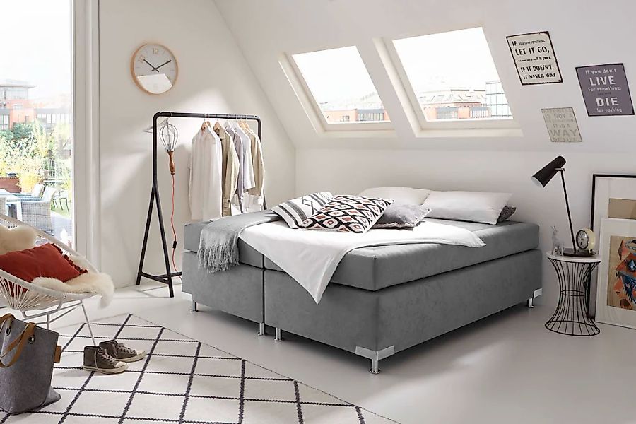 Westfalia Schlafkomfort Boxspringbett »Holland« ohne Kopfteil, frei im Raum günstig online kaufen