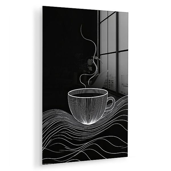 MuchoWow Acrylglasbild Strichzeichnung - Kaffeetasse - günstig online kaufen