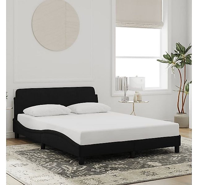 furnicato Bettgestell "Dover" Schwarz 120x200 cm Samt (1-tlg) günstig online kaufen