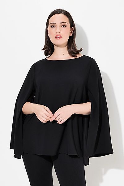 Ulla Popken Tunika Bluse A-Linie U-Boot-Ausschnitt günstig online kaufen
