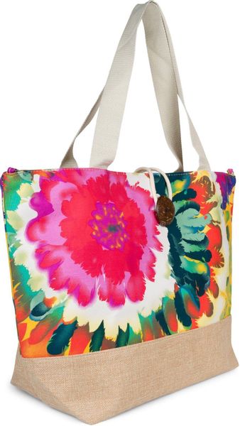 styleBREAKER Strandtasche Strandtasche mit Blumen Muster günstig online kaufen