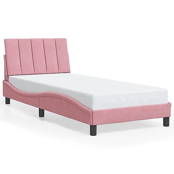 vidaXL Bettgestell ohne Matratze Hanko Rosa 90x200 cm Samt 3207830 günstig online kaufen
