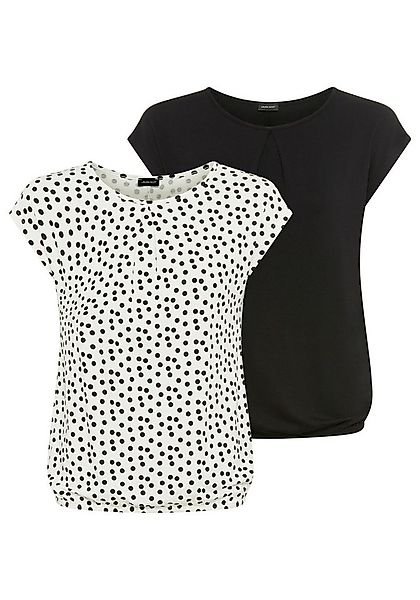 Laura Scott Print-Shirt (2er-Pack) figurbetonte Passform, mit Rundhalsaussc günstig online kaufen