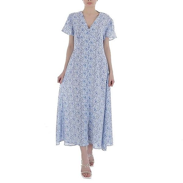 Ital-Design Maxikleid Damen Freizeit Geblümt Maxikleid in Blau günstig online kaufen