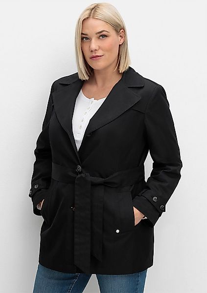 Sheego Allwetterjacke Trenchcoat . mit Gürtel, wasserabweisende Qualität günstig online kaufen