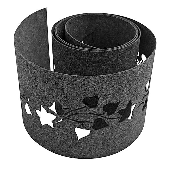 zaunzu Sichtschutz Design Vlies Dekor Floral2 Einzelstreifen Anthrazitgrau günstig online kaufen