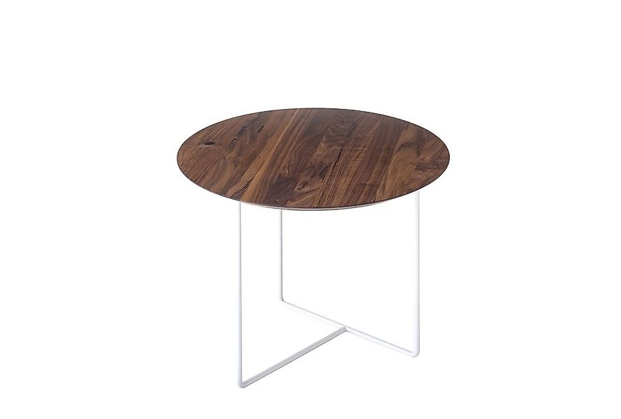 Beistelltisch Nussbaum 01 weiß S Ø 50, 40 cm hoch günstig online kaufen