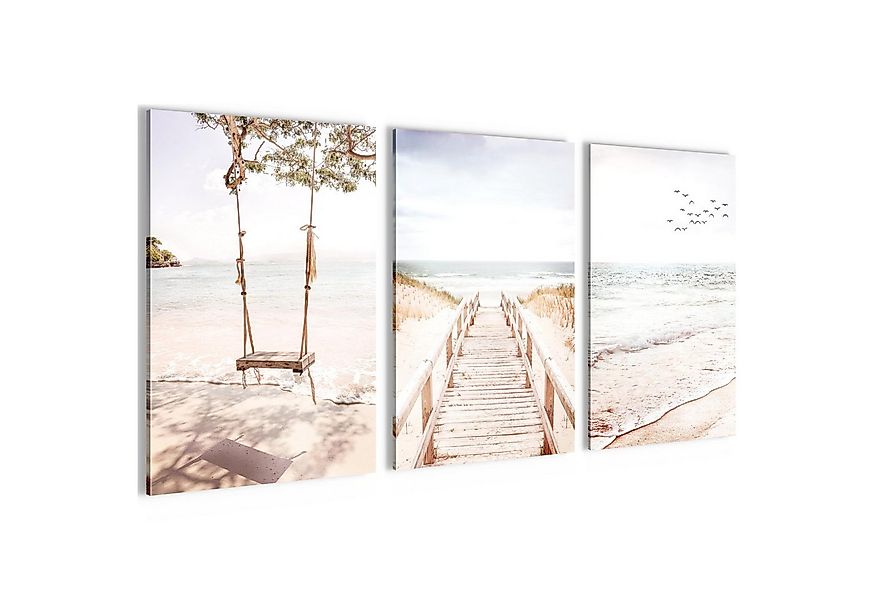 Novart Wandbild Wandbild Relax Meer Entspannung Bilder Set AUFHÄNGFERTIG, O günstig online kaufen