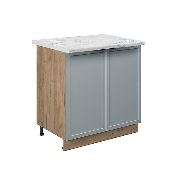 Vicco Spülenunterschrank Fame-Line, Hellblau-grau/Goldkraft Eiche, 80 cm mi günstig online kaufen