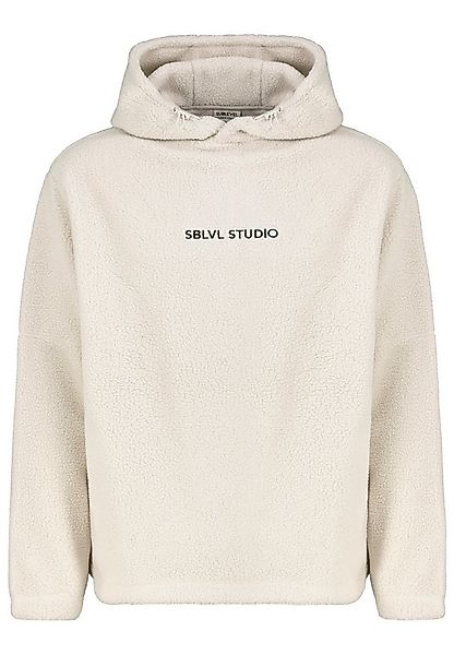 SUBLEVEL Hoodie Teddyfleece Kapuze Logoschriftzug Tunnelzug am Saum (1-tlg) günstig online kaufen
